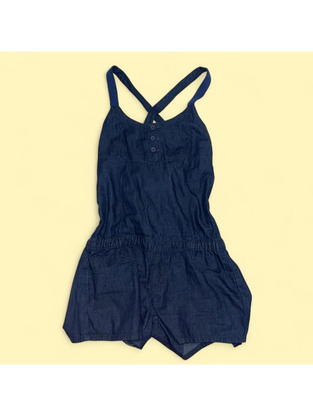 American Vintage Women's Navy and Blue Playsuit-romper